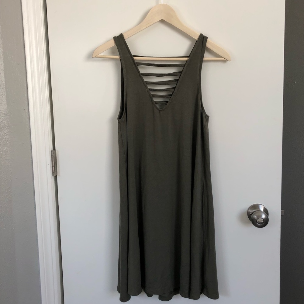 NWOT Army green casual dress